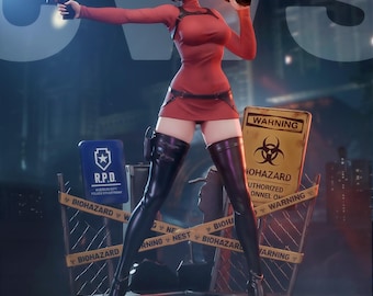 Ada Wong Resident Evil STL-Dateien, Weibliche Spionage Spiel Statue, 3D Druckmodell Digitaler Download