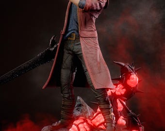 Archivos STL de Dante de Devil May Cry 5, Estatua del Cazador de Demonios (Descarga digital)