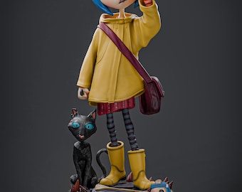 Pliki STL Coraline Jones, model postaci filmowej do druku 3D, pobieranie cyfrowe
