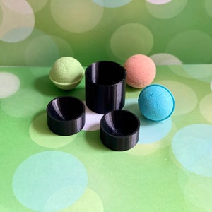 3D Printed Bath Bomb Mold Set – Sphere Shape in Multiple Sizes | Reusable DIY Bath Bomb Moulds | Handmade Spa Gift Making Tool