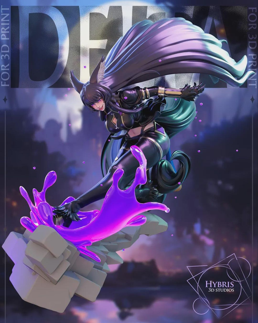 Delta - the Eminence in Shadow Fan Art Figure – Hand Painted 3D Printed ...