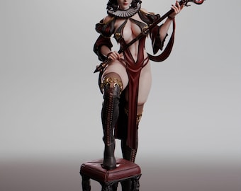 Herzkönigin STL-Dateien, Alice-inspirierter Fantasy Bösewicht 3D Modell (Digitaler Download)