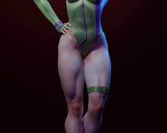 File STL di Caitlin Fairchild Gen13, statua della supereroina dei fumetti, modello per stampa 3D, download digitale.