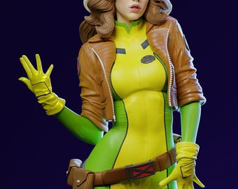 Mutant Heldin 3D Druck Modell, Comic Superheld Figur STL (Digitaler Download)