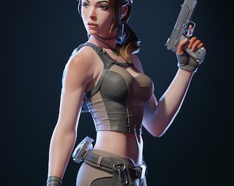 Lara Croft STL Files, Tomb Raider 3D Druck Modell (Resin Download unterstützt)