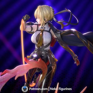 Evelyn Chevalier Zenless Zone Zero STL-figuurmodel (digitale download) afbeelding 9