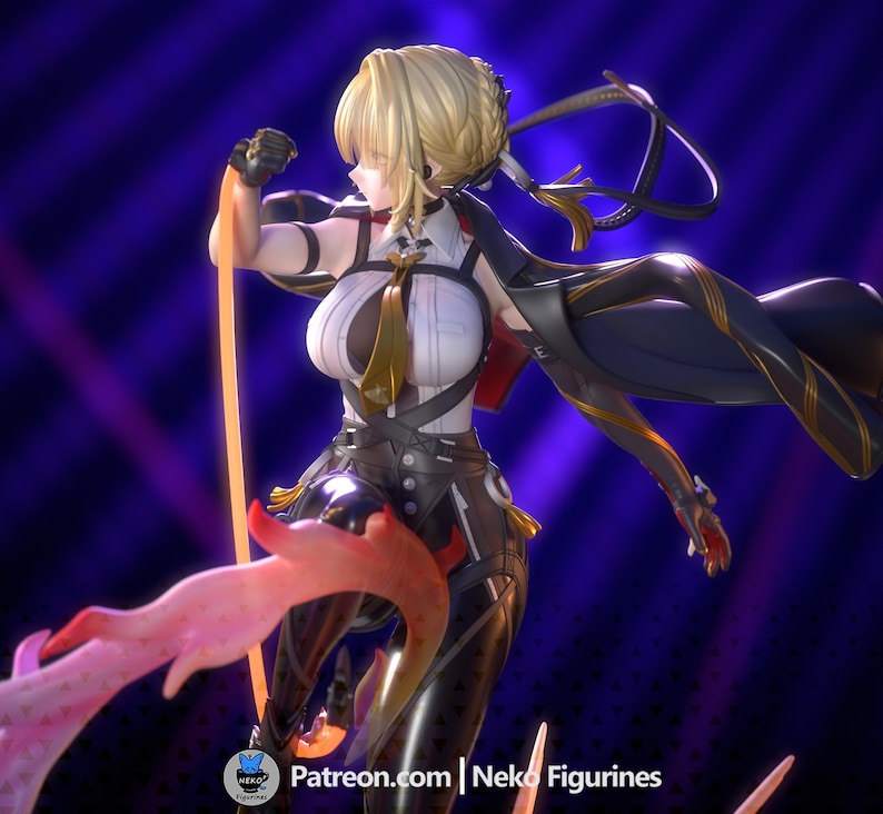 Evelyn Chevalier Zenless Zone Zero STL-figuurmodel (digitale download) afbeelding 9