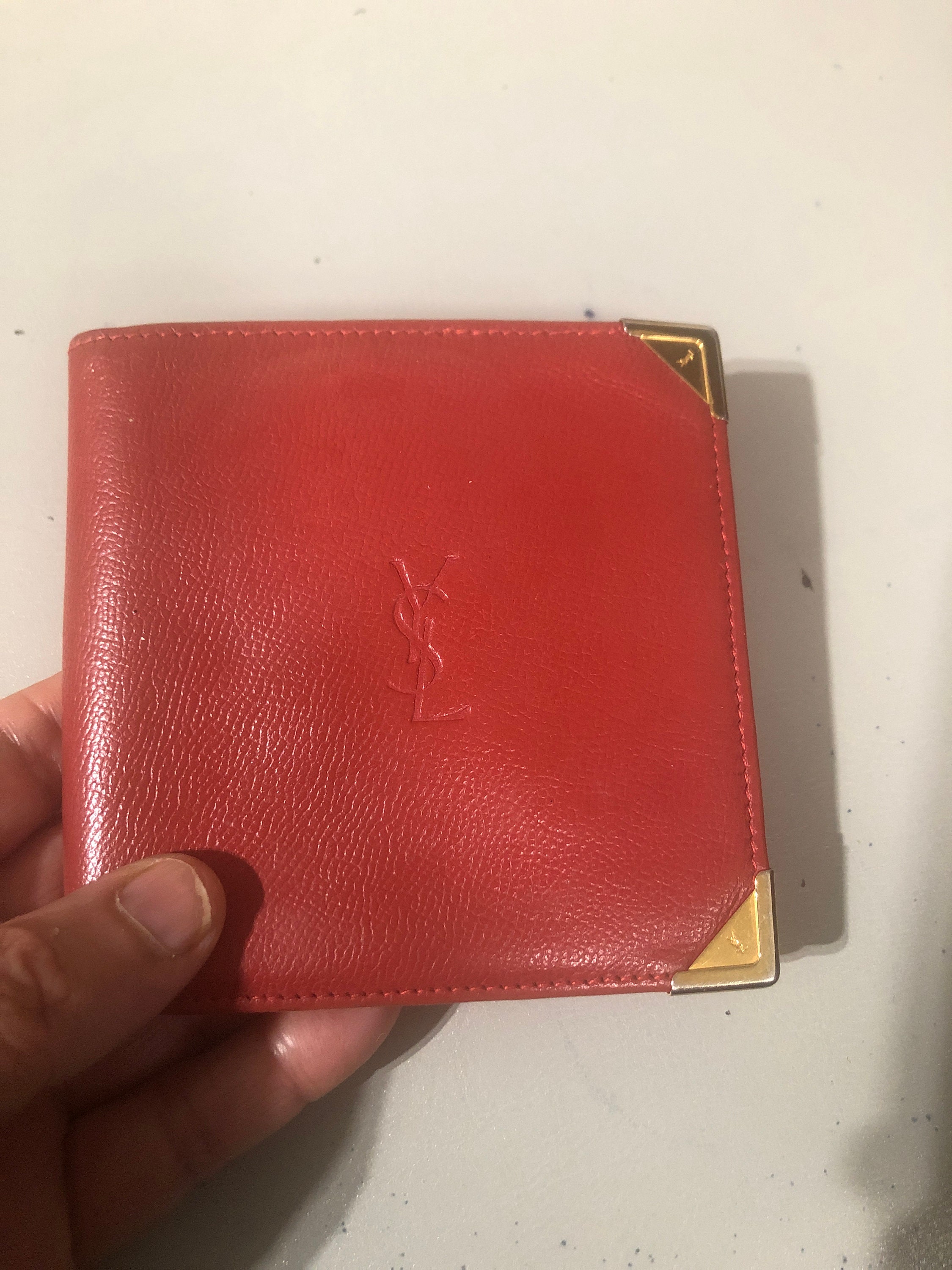 Saint Laurent coin case monogram 438386 pink beige leather purse small  wallet key SAINT LAURENT PARIS | eLADY Globazone
