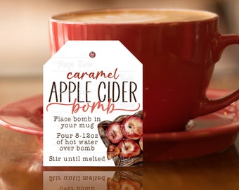 Apple Cider Bomb Tags: Fall Favor Printables (Digital Download)