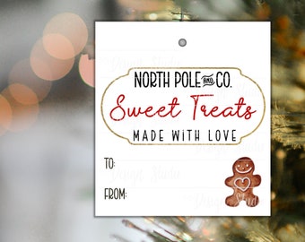 Warm Winter Wishes Gift Tags, Christmas Holiday Gift Labels, Hot Chocolate Cocoa Stickers, Instant Printable Download DIY