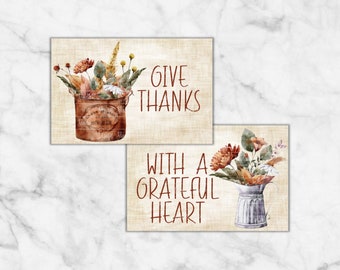Autumn Floral Gift Card Envelope: Printable DIY (PDF Download)