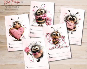 Sweet Bee Valentine's Day Cards