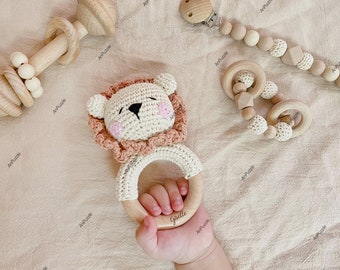 Hochet au crochet pour bébé personnalisé / jouet avec poignée / cadeau personnalisé pour enfant et bébé / cadeau de naissance / jouet pour enfant / hochet pour bébé / baby shower