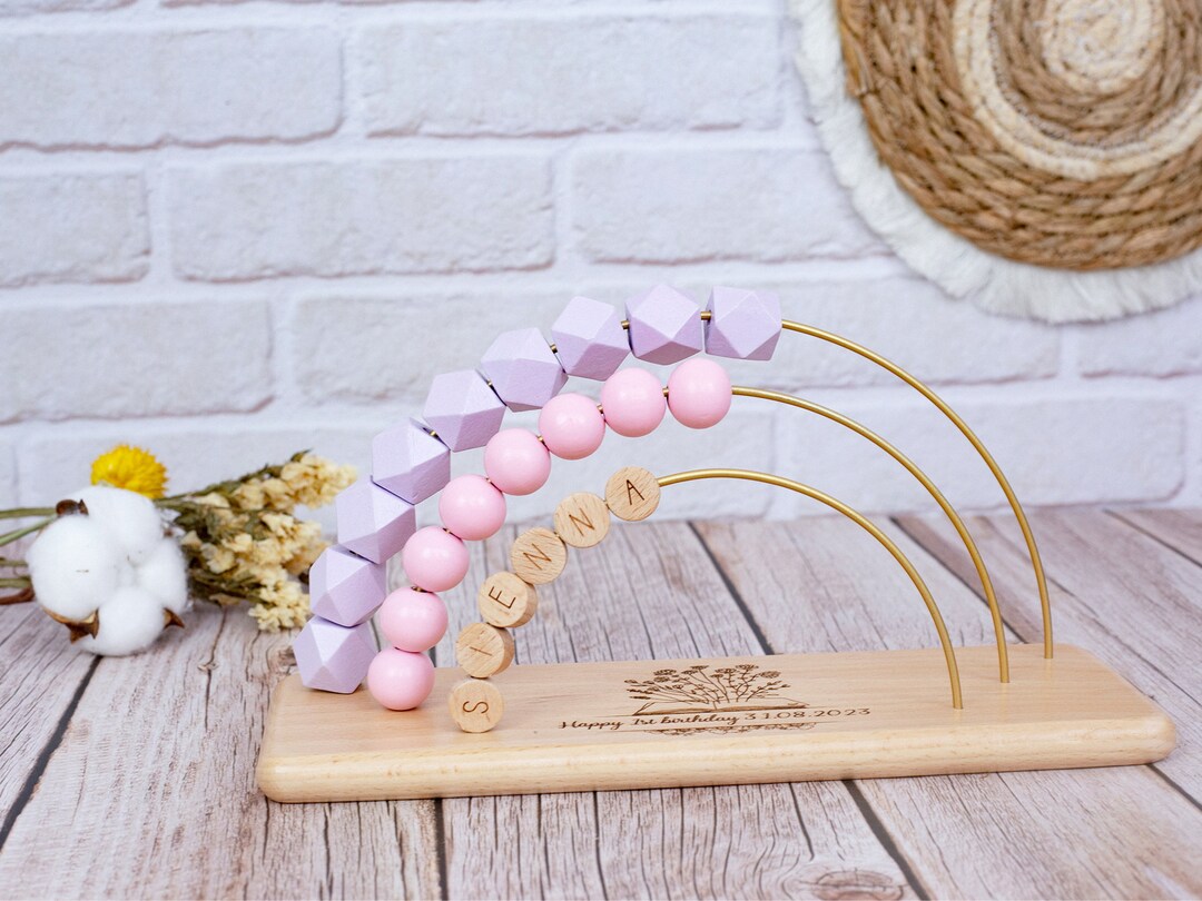 Personalized Newborn Baby Gift Wooden Name Abacus Montessori Etsy