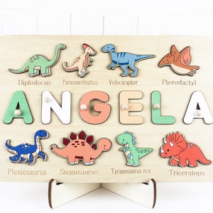Personalized Name Puzzle With Pegs, Wooden Toys For Kids, Baby Shower Custom Toddler Toys, First Birthday First Gift