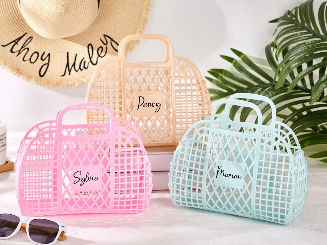 Custom Jelly Bag,retro Jelly Bag,personalized Beach Jelly Bag,gift for Her,flower Girl Clutch