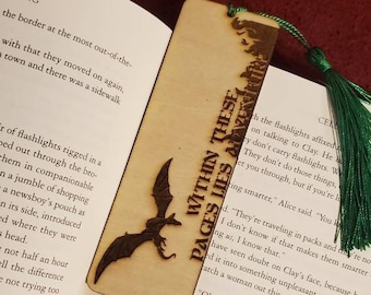 Within These Pages Wooden Bookmark, Engraved Bookmark, Laser Engraved, Book Accessories, personalized gift, teacher gift, fantasy bookmark