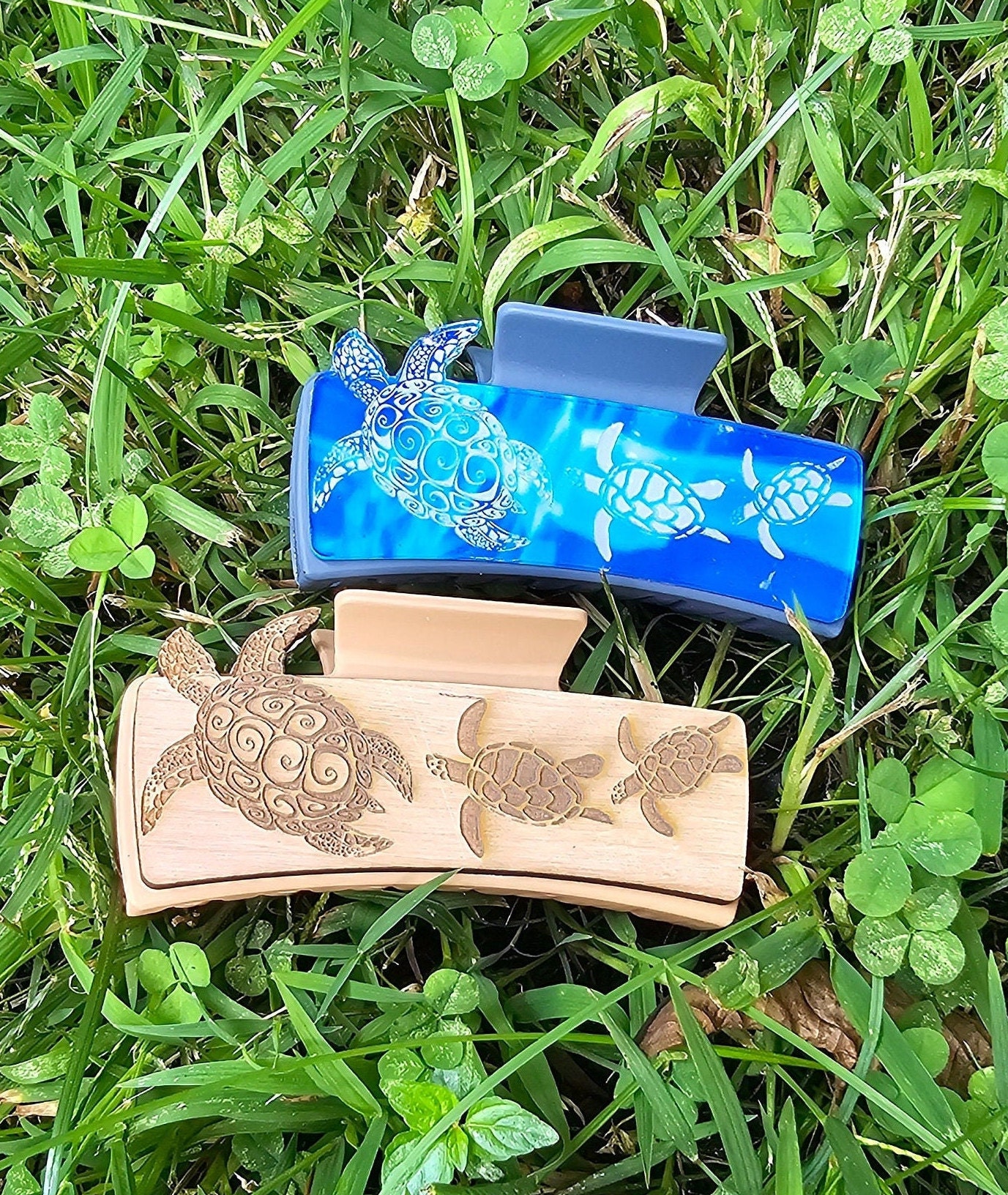 Turtle hair clip - Etsy 日本