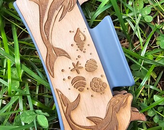 Pinza grande para el pelo, delfines grabados, accesorio para el pelo, pinza para el pelo, pinza personalizada