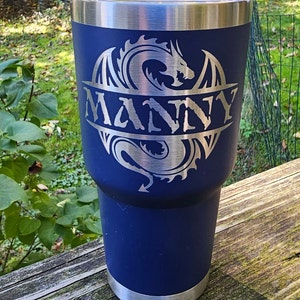 Vaso Dragón personalizado, grabado con láser, 20oz, 30oz, taza de viaje, taza de café, regalo personalizado, vaso grabado