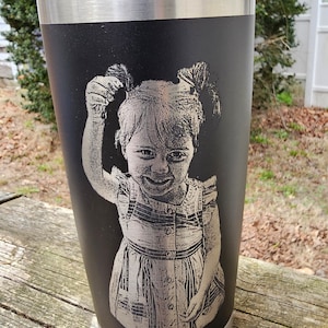 Vaso de retrato grabado, monumento a mascotas, vaso grabado, vaso personalizado, 20 oz, 30 oz, grabado con láser