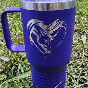 Engraved Horse Heart tumbler, 20oz, 30oz, laser engraved, personalized gift, travel mug, horse gift, engraved gifts