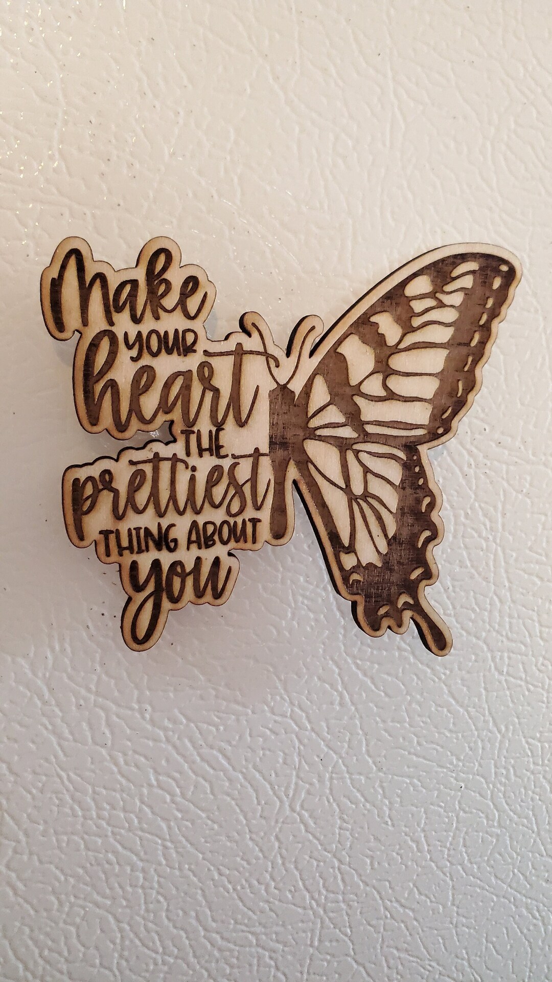 Sample Buttefly Ref Magnet Design Engraved Butterfly Magnet, Laser Engraved, Fridge Magnet, Refrigerator ...