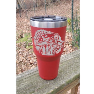 Engraved Firefighter Tumbler, 20oz, 30oz, laser engraved, personalized tumbler, travel mug, personalized gift, coffee mug