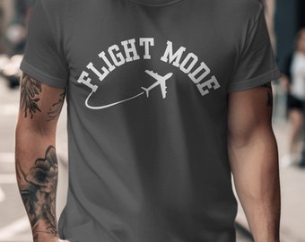 フライトモードTシャツ：飛行機グラフィックTシャツ、航空ギフト