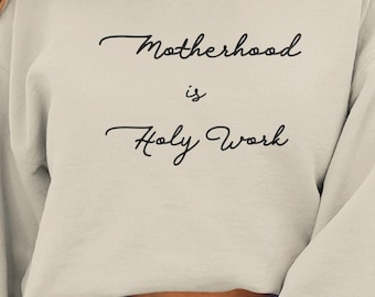 Moderskap är ett heligt verk T-shirt, kristen mamma-t-shirt, trosbaserade kläder