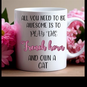 Cat-Loving French Horn Players Dream Mug Purrfect Harmony Gift For Guitar Player Cats Gift Mug For French Horn Teachers Gift For Student