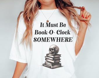 Book-O-Clock T-Shirt: Book Lover Unisex Tee, Reading Top