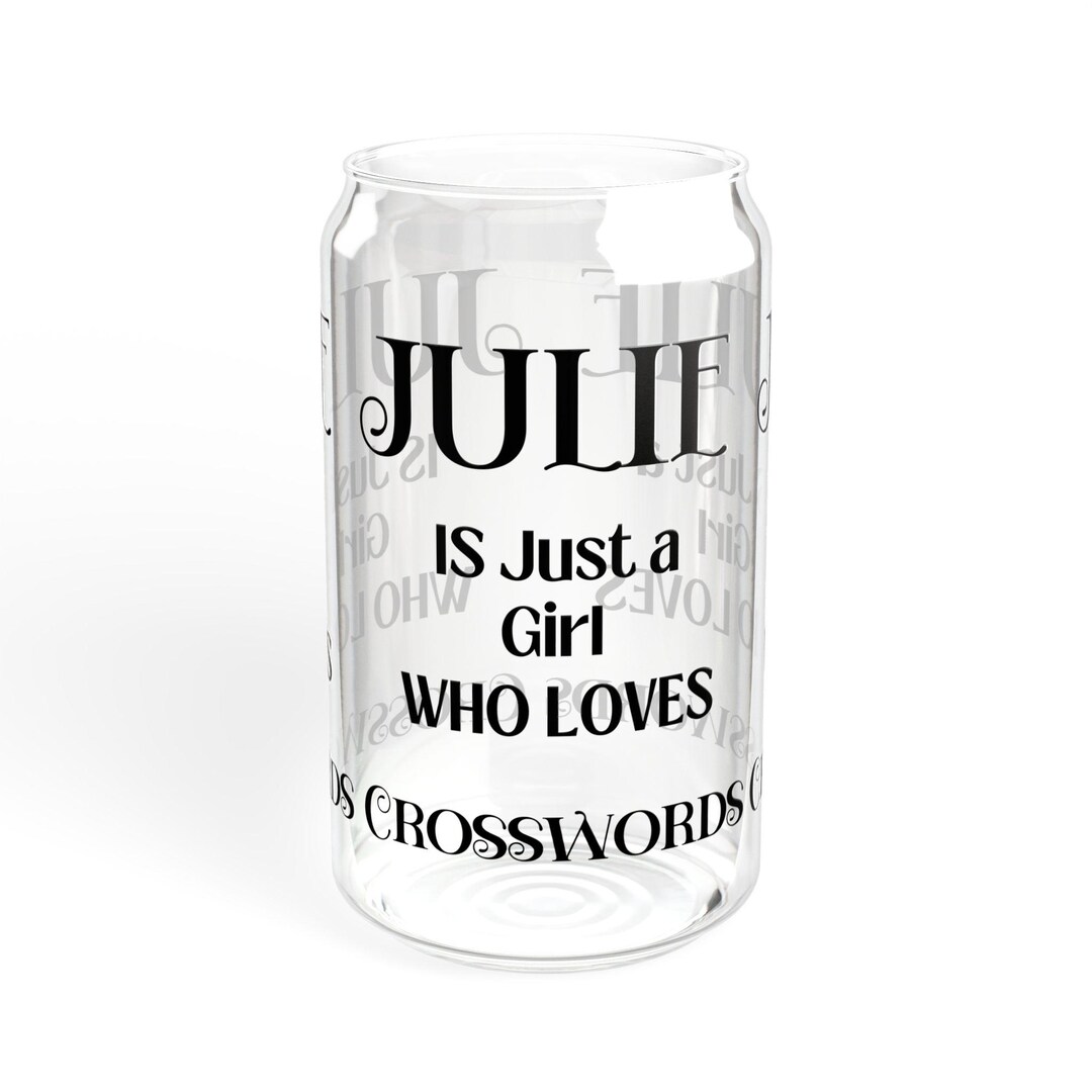 Crossword Puzzle Personalised Aunt Gift Libby Glass Sippy Cup Gift for Crossword Puzzle Personalised Aunt Gift Libby Glass Sippy Cup Gift for