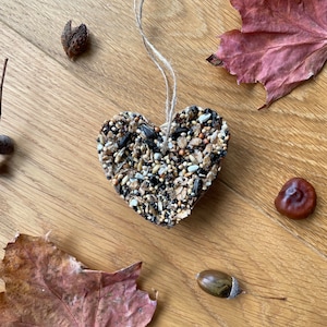 Handmade bird food hearts - natural winter aid for wild birds