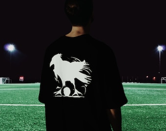 Black and White Soccer-Loving Raven - Digital Graphic