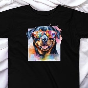 Toddler Colorful Rottweiler T-Shirt