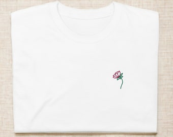 Rose Embroidered T-Shirt