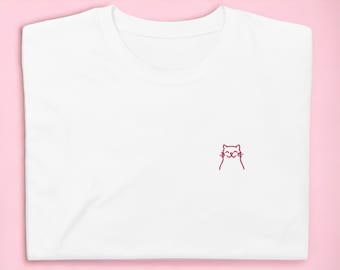 Cat Embroidered T-Shirt