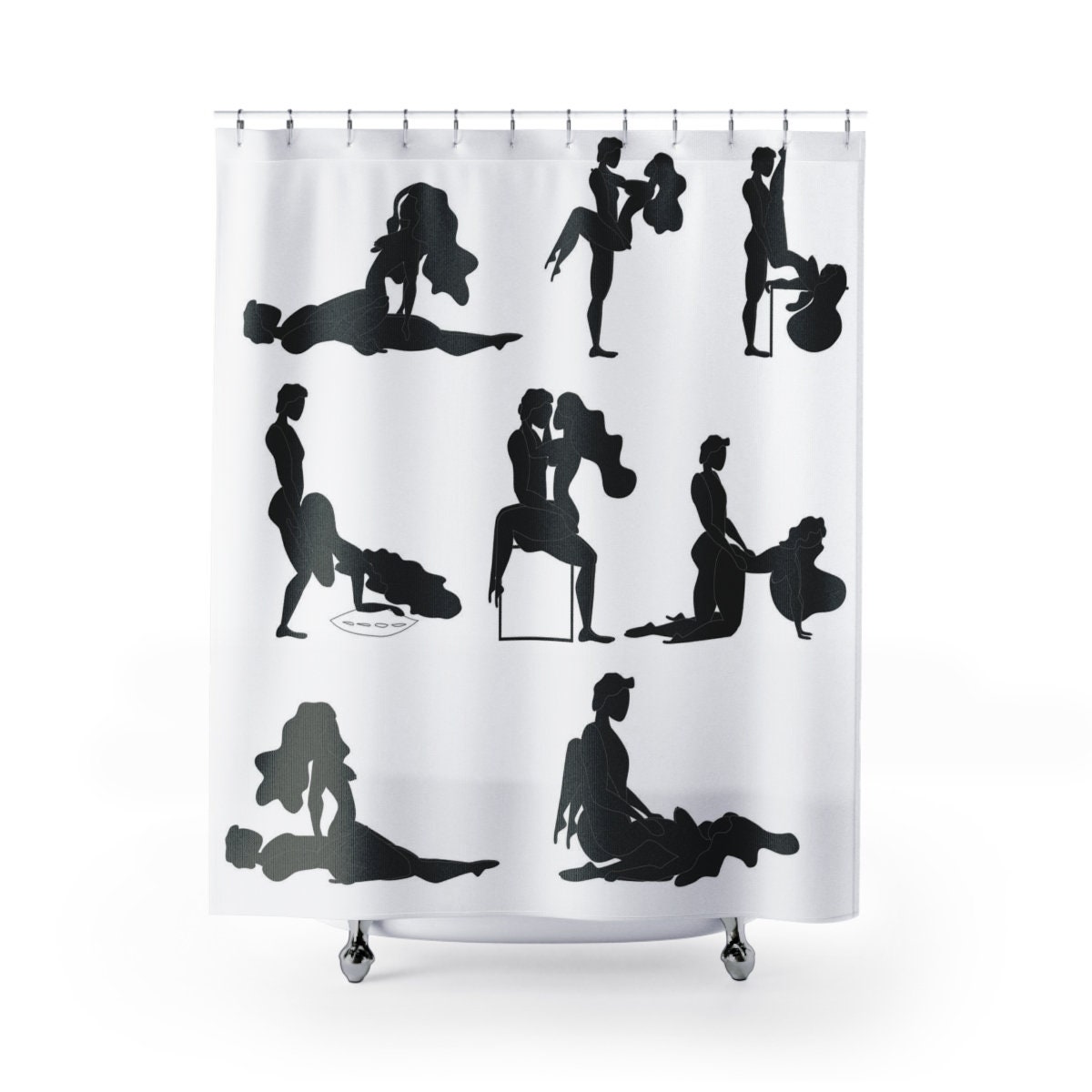 Sex Position Shower Curtains What the Fuck Adult Funny