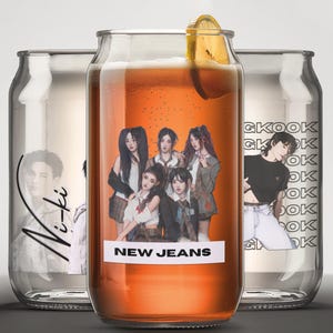 Personalisierte Kpop Glas Tasse 16 oz: SKZOO inspiriert