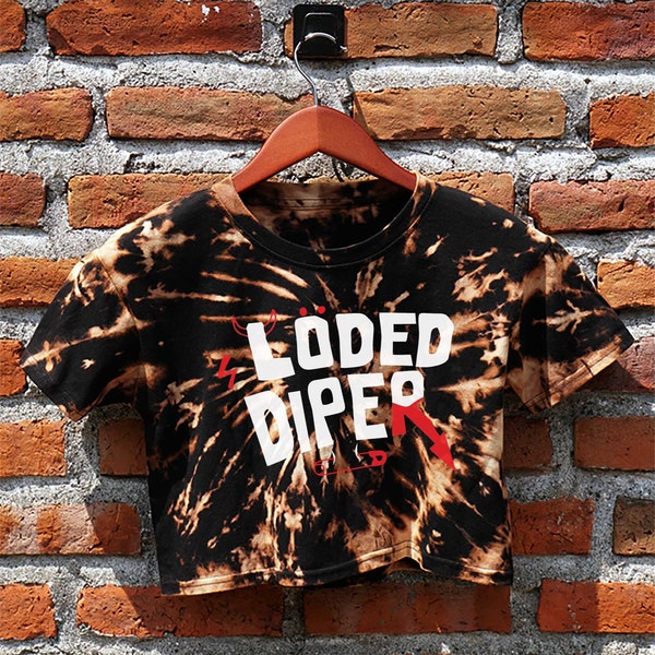 Loded Diper Crop Top, Tie Dye Shirt, Diary Of Wimpy Kid Loded Diper Crop Tee, Women's Crop Top, Music Tees, Crop Shirt, Fangirl