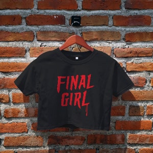 Final Girl Crop Top, Horror Movie Inspired Shirt, Vintage Movie Tee, Y2K Crop Top, Crop Tee, Gifts Idea