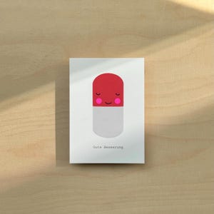 Genesungskarte Kapsel /„Gute Besserung" / Neonpunkte
