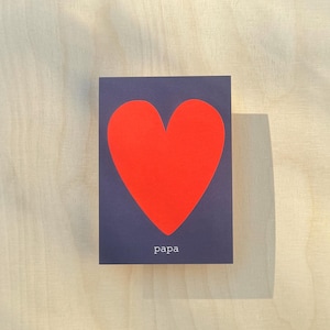 Glückwunschkarte Herz - papa / Glückwunschkarte Vatertag