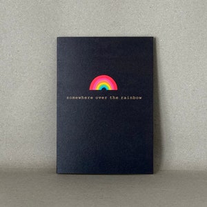 Trauerkarte Regenbogen / Beileidskarte / Klappkarte