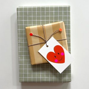Geschenkanhänger Herz / 5 Tags / Neonpunkte