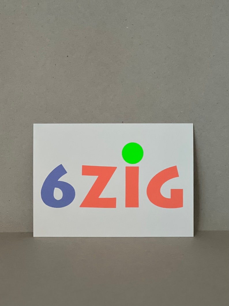 Karte / Glückwunschkarte / Karte zig / moderne Geburtstagskarte zum runden Geburtstag / 40. 50. 60. 70. 80. 90. / neon Bild 4