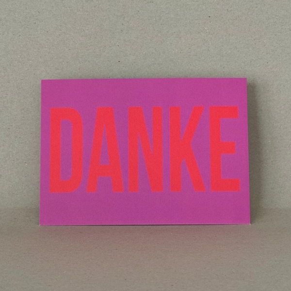 Karte Danksagung / Danksagungskarte / Motiv DANKE