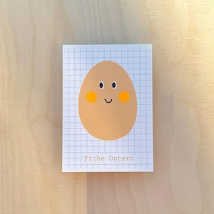 Osterkarte Osterei / Karte Ostern / „Frohe Ostern“ / Neonpunkte