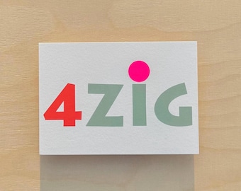 Modern 40th birthday card / simple card for a 40th birthday / 40th birthday invitation card / hand-glued neon dot / natural paper